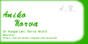 aniko morva business card